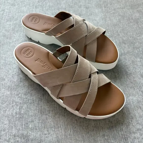 Paul Green Leather Platform Sandals - Picture 5 of 5